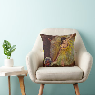 Cojín Decorativo Fin de un arabesco de Edgar Degas, Ballet Vintage