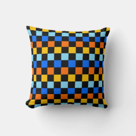 Cojín Decorativo Fire and ice checkerboard pattern