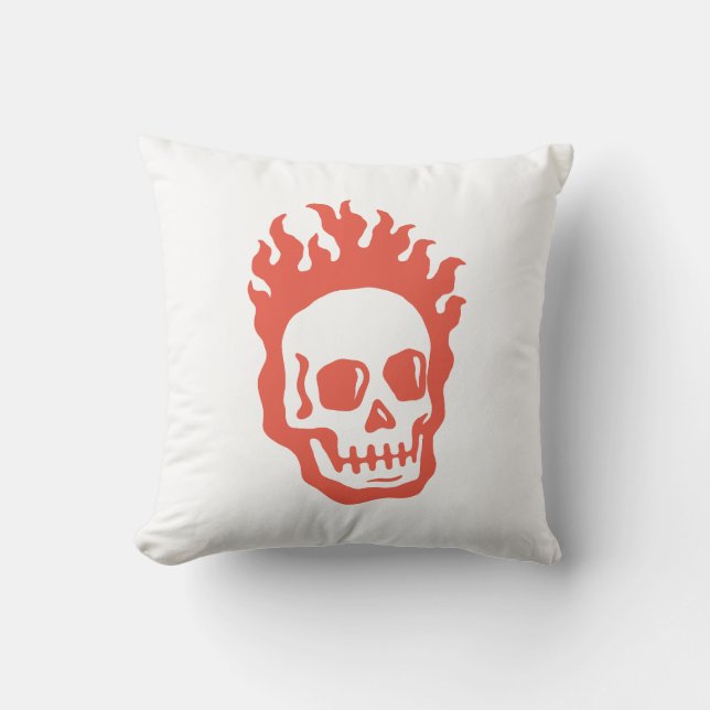 Cojín Decorativo Fire Skull (Anverso)