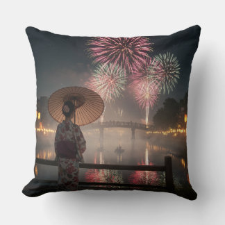 Cojín Decorativo Fireworks bloom in the night sky