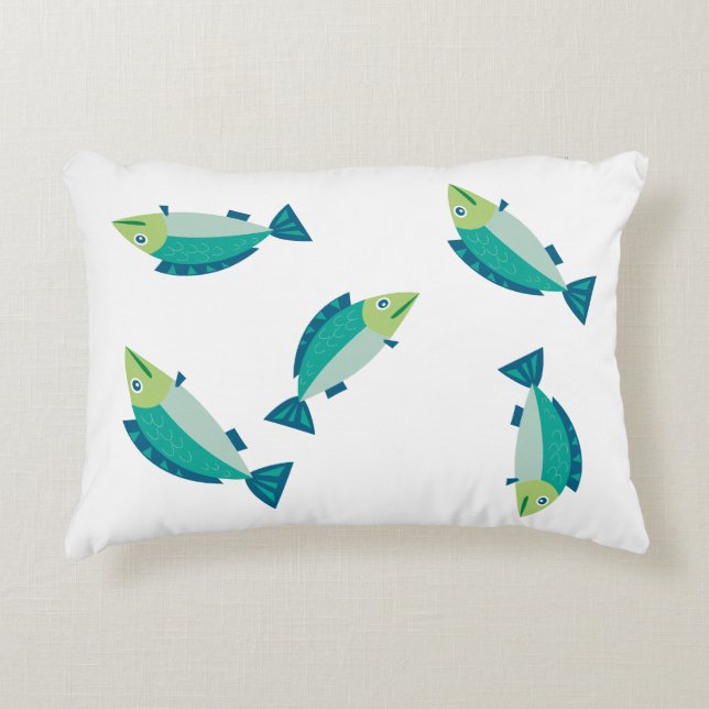 COJÍN DECORATIVO FISH PILLOW, COLOURED FISHES , SOFT TRENDY PILLOW (Anverso)