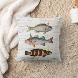 Cojín Decorativo Fisherman Fish Gorra Fun