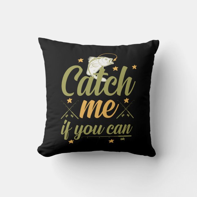 Cojín Decorativo Fishing Art Catch Me If You Can (Anverso)
