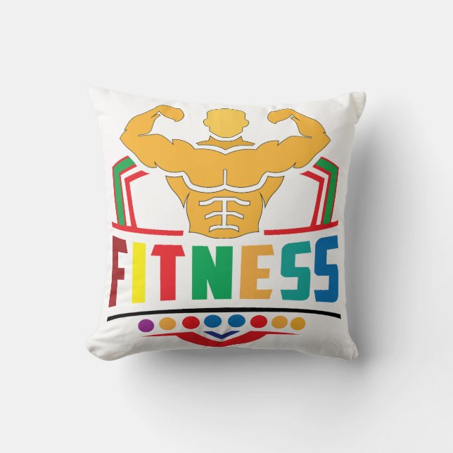 Cojín Decorativo Fitness Lifestyle – Train Hard Stay Strong (Anverso)