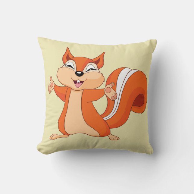 Cojín Decorativo Fizzy la ardilla juguetona (Anverso)