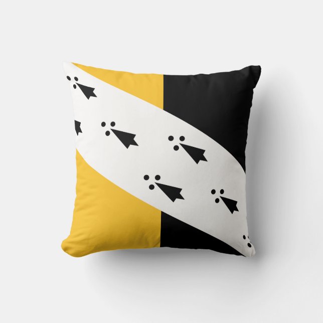 Cojín Decorativo Flag of Norfolk Throw Pillow (Anverso)