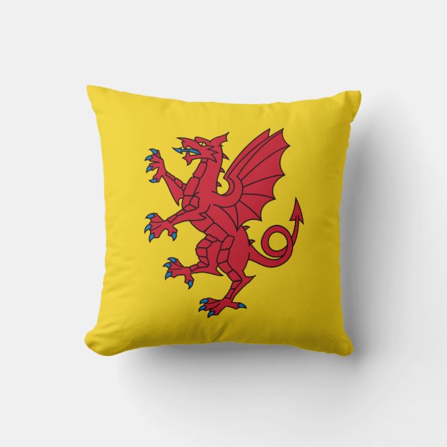 Cojín Decorativo Flag of Somerset Throw Pillow (Anverso)