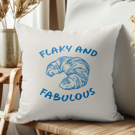Cojín Decorativo Flaky and Fabulous French Croissant, Any Color