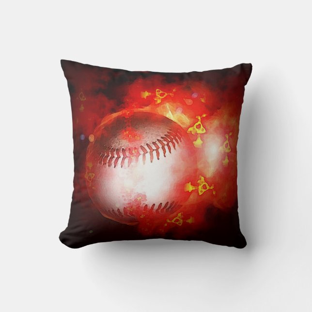 Cojín Decorativo Flamante Béisbol Inspirador (Anverso)