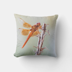 Cojín Decorativo Flame Skimmer Dragonfly on Agave