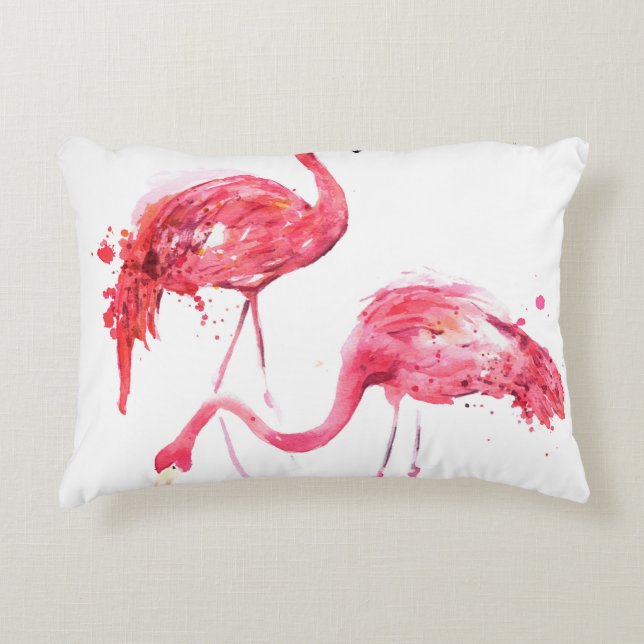 Cojín Decorativo Flamencos acuáticos (Anverso)