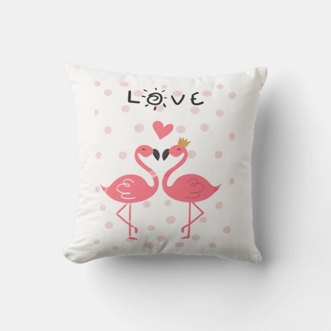 Cojín Decorativo Flamencos enamorados (Anverso)