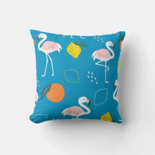 Cojín Decorativo Flamencos, frutas tropicales abstractas, patatas d