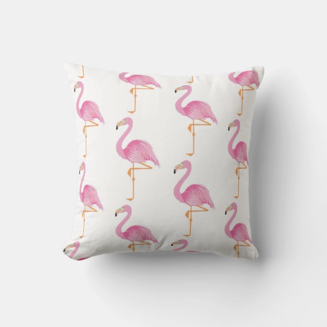 Cojín decorativo flamencos rosados (Anverso)