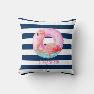 Cojín Decorativo Flamencos rosados elegantes flotador de piscina ra