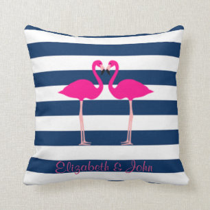 Cojín Decorativo Flamencos Rosados Lindos Enamorados, Personalizado