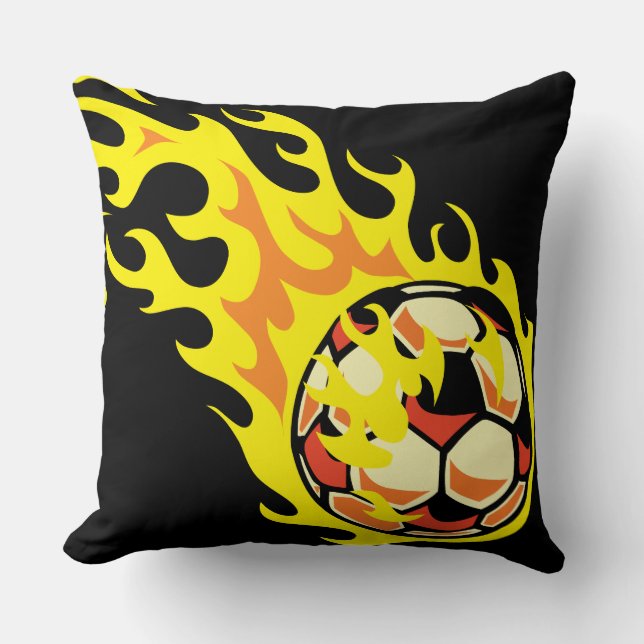 Cojín Decorativo Flamin’ Soccer Ball (Anverso)