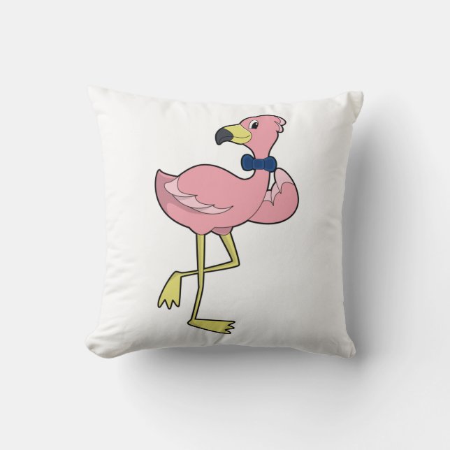 Cojín Decorativo Flamingo como Caballero con Tiempos (Anverso)