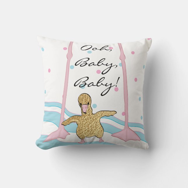 Cojín decorativo Flamingo cuadrado de 16" (Anverso)