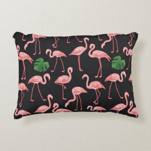 Cojín Decorativo Flamingo Elegance: Vieja Monstera Fusión.