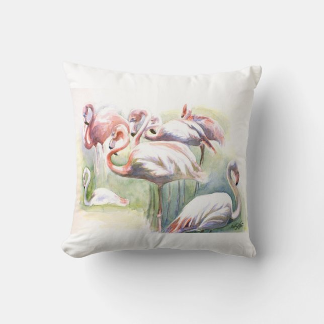 Cojín Decorativo Flamingo Fiesta Pillow (Anverso)