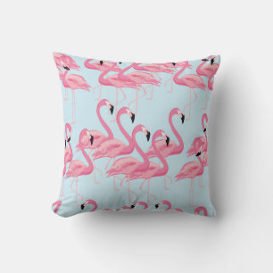 Cojín Decorativo Flamingo Flock: Impresión tropical vintage