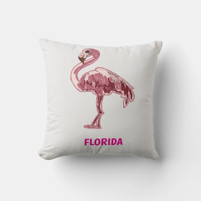 Cojín Decorativo Flamingo gemalter pinker Flamingo  (Anverso)