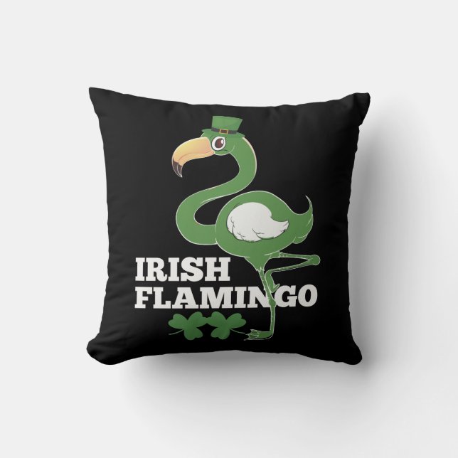 Cojín Decorativo Flamingo Irlanda Fiesta de Irlanda Día de los Patr (Anverso)