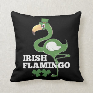 Cojín Decorativo Flamingo Irlanda Fiesta de Irlanda Día de los Patr