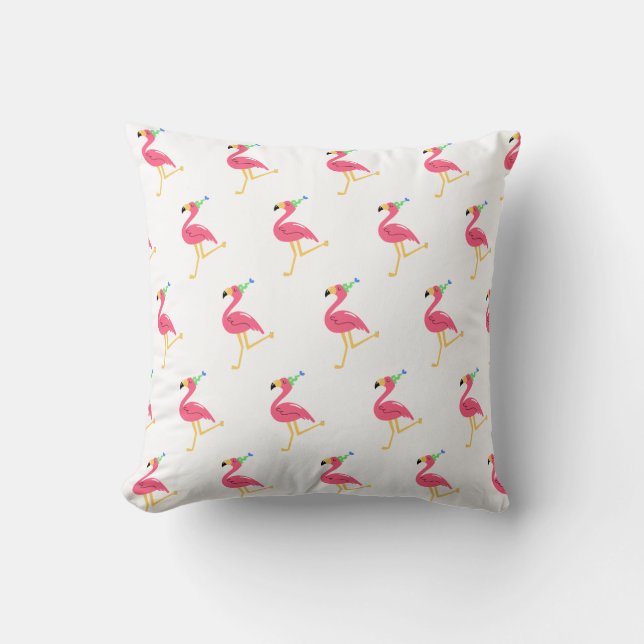 Cojín Decorativo Flamingo lanzar Pillow (Anverso)