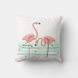 Cojín Decorativo Flamingo Ocean Pair aqua de vuelta