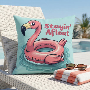 Cojín Decorativo Flamingo Retro Float Funny Summer