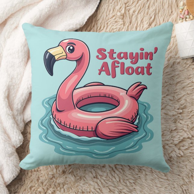 Cojín Decorativo Flamingo Retro Float Funny Summer (Manta)