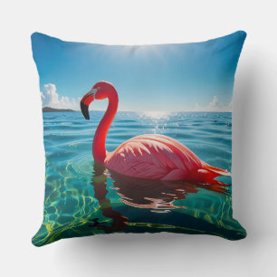 Cojín Decorativo Flamingo Rosa Bajo El Cielo
