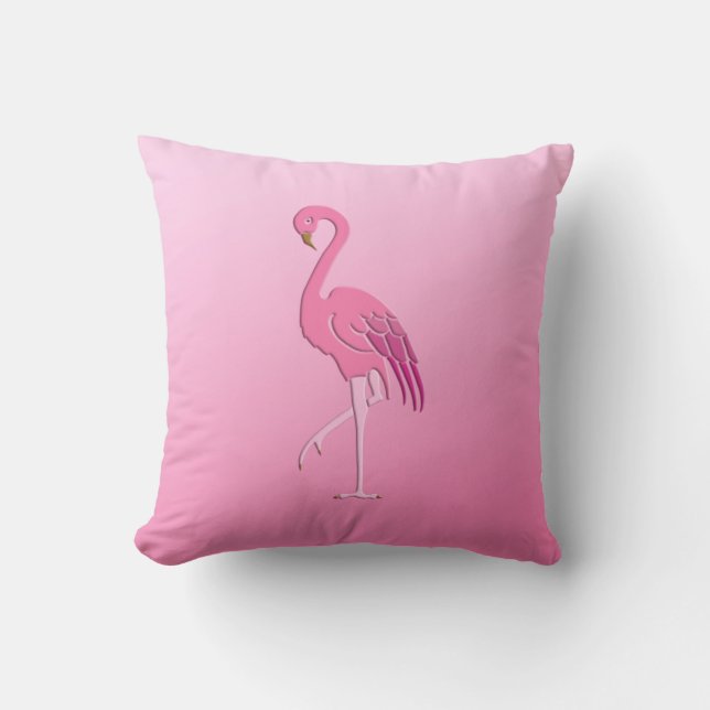 Cojín Decorativo Flamingo rosa bonito (Anverso)