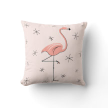 Flamingo Rosa cuadrado rosado hacia atrás