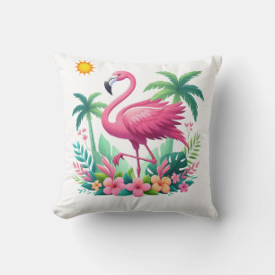 Cojín Decorativo Flamingo rosa de Florida/Tropical