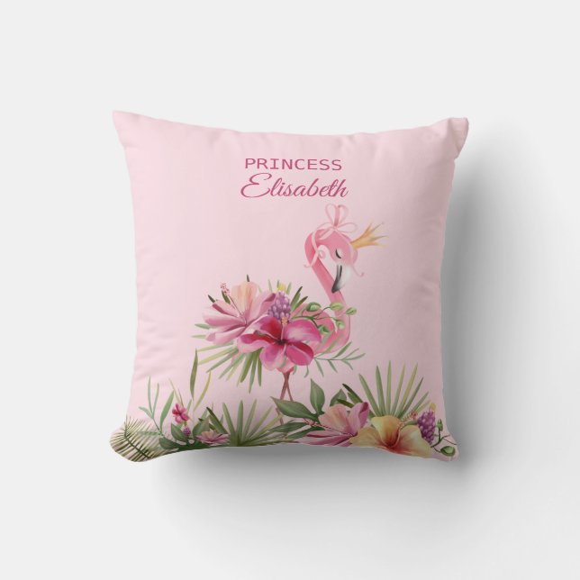 Cojín Decorativo Flamingo rosa dulce (Anverso)