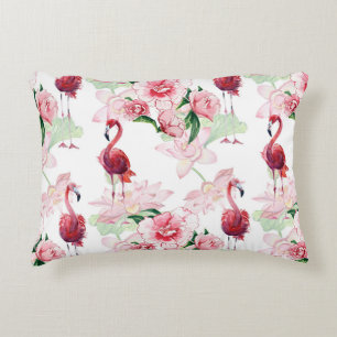 Cojín Decorativo Flamingo rosa: Elegancia de patrón sin foco
