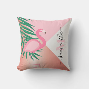 Cojín Decorativo Flamingo rosa tropical