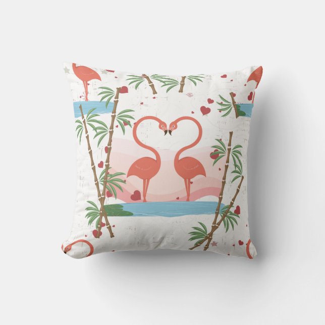 Cojín Decorativo Flamingos (Anverso)