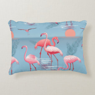 Cojín Decorativo Flamingos Patrón 1