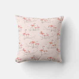 Cojín Decorativo Flamingos Pink Múltiples cuadrado de atrás