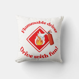 Cojín Decorativo Flammable Driver Trucker | Funny ADR Hazmat