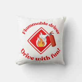 Cojín Decorativo Flammable Driver Trucker | Funny ADR Hazmat