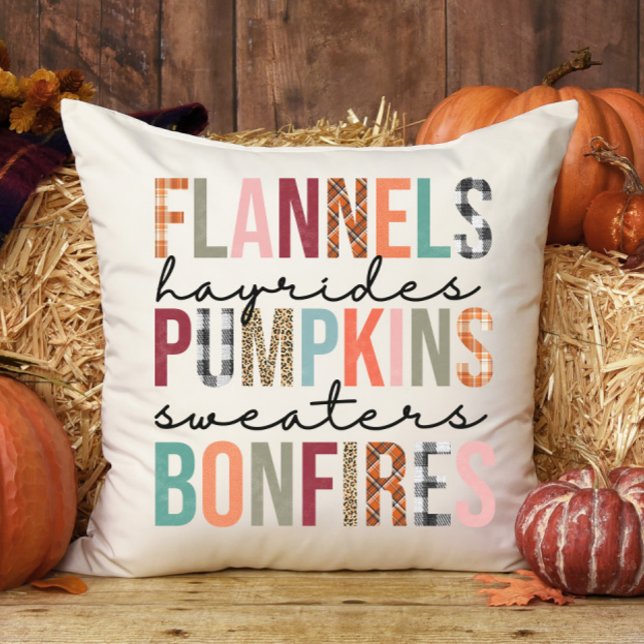 Cojín Decorativo Flandes Hayrides Pumpkins Incendios de Diversión C (Subido por el creador)