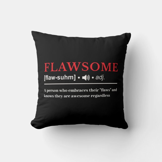 Cojín Decorativo Flawsome - definición de Personalizable (Anverso)