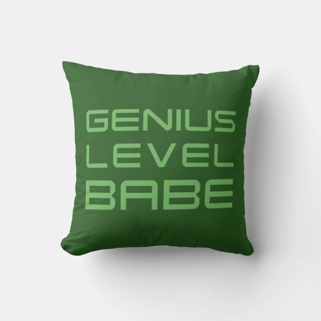 Cojín Decorativo Flecha | Genius Level Babe (Anverso)
