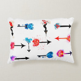 Cojín Decorativo Flecha y corazón del Día de San Valentín