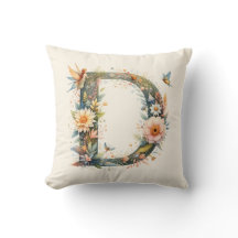 Flechas de color de agua verde Monograma D